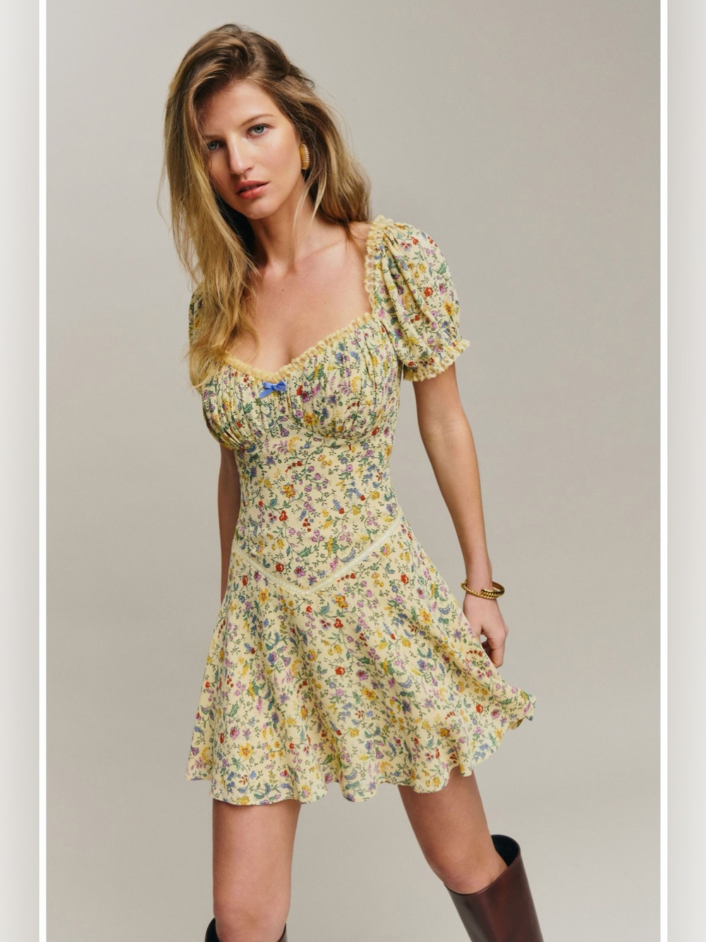Reformation Ondine Floral Print Minidress